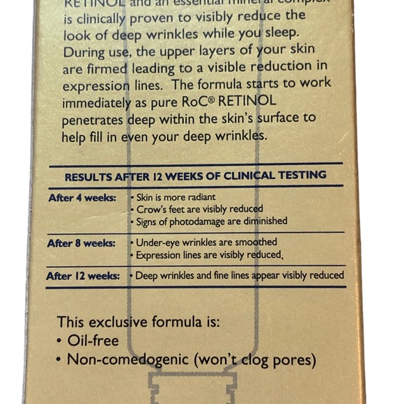 NEW in box ROC Retinol Correxion Deep Wrinkle Night Cream Reduces lines/wrinkles - Picture 7 of 10